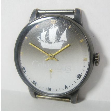 Vintage Big Case ZIM COLUMBUS / Baltica 15j Wristwatch 2602 USSR Soviet watch