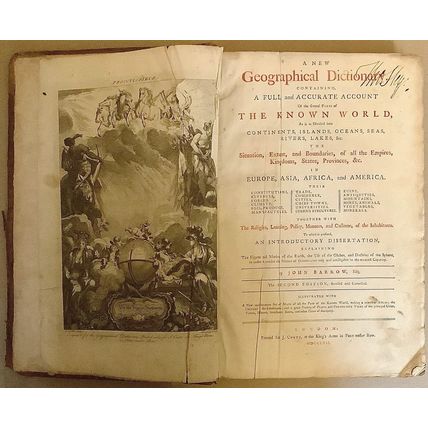 BARROW, John. A NEW GEOGRAPHICAL DICTIONARY, 1760, 133 MAPS AND PRINTS, FOLIOS