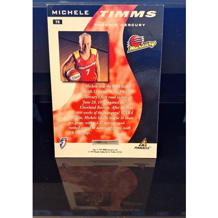 MICHELLE TIMMS PINNACLE INSIDE 1997 WNBA BASKETBALL CARD #75