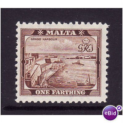 MALTA 1938 1/4d BROWN SG 217 U/M MINT