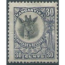 Tanganyika 1925 SG92 30c Purple Mounted Mint ... .