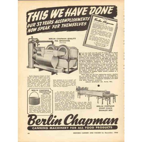 berlin chapman company 1946 this we have done 37 years vintage ad