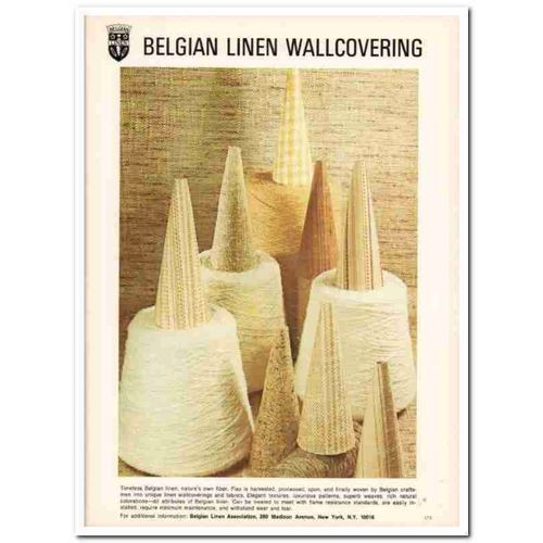 belgian linen association 1977 timeless flax wallcovering vintage ad