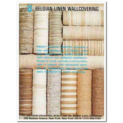 belgian linen association 1977 henry calvin fabrics vintage ad