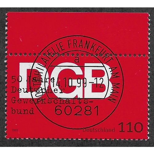 GER 1999 110pf '50TH ANN OF TRADE UNIONS' FINE USED (EBID54-617)