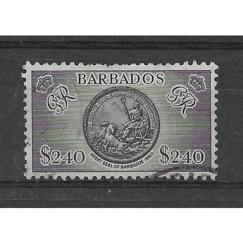 Barbados.SG282 $2.40 Seal of Barbados.Fine Used.Mar19