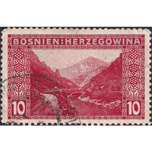 BOSNIA HERZOGOVENA, Vrbas, valley road, red 1906, 10 Heller