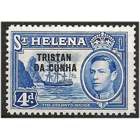 Tristan Da Cunha 1952 SG6 4d Ultramarine Mounted Mint .. ..