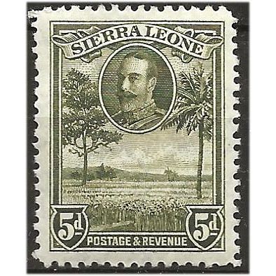 Sierra Leone 1932 SG161 5d Bronze-Green Mounted Mint . .. .