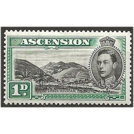 Ascension Island 1938 SG39 1d Black & Green Mounted Mint . .. .