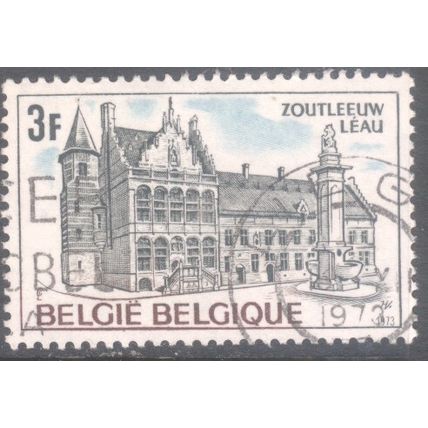 Belgium 1973 - SG2328 - 3f grey brown and blue - Town Hall, Leau - used 2
