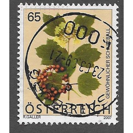 AUT 2007 65c 'FLORA DEFINITIVES ' FINE USED (EBID73-293)