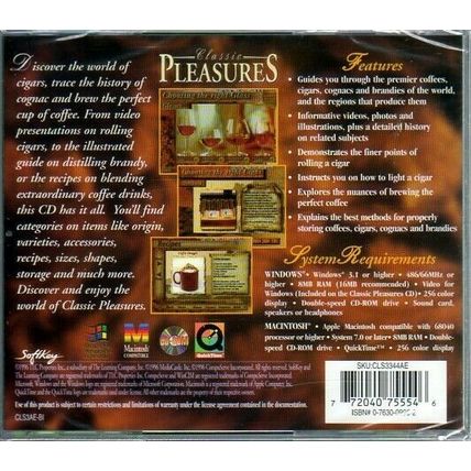 Classic Pleasures CD-ROM for Win/Mac - NEW Sealed Jewel Case