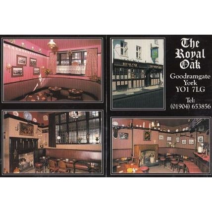 The Royal Oak Goodramgate York Restaurant Advertising Postcard