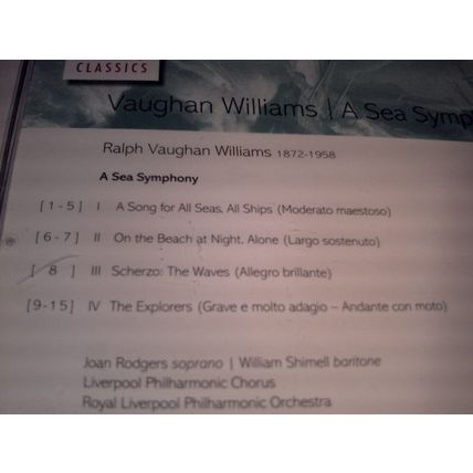VAUGHAN WILLIAMS - A SEA SYMPHONY - CDALBUM1997-1DISC