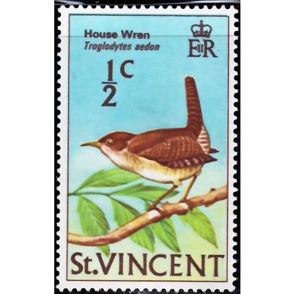 St. Vincent, 1970 1/2c House Wren, SG 285 (Scott #279), hinged mint