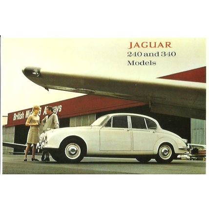 Advertising JAGUAR 240/340 Postcard (Mayfair BB 807)