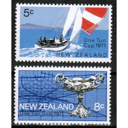 1971 New Zealand - Sc#471-472 - Yacht Ocean Racing set of 2 - Mint LH