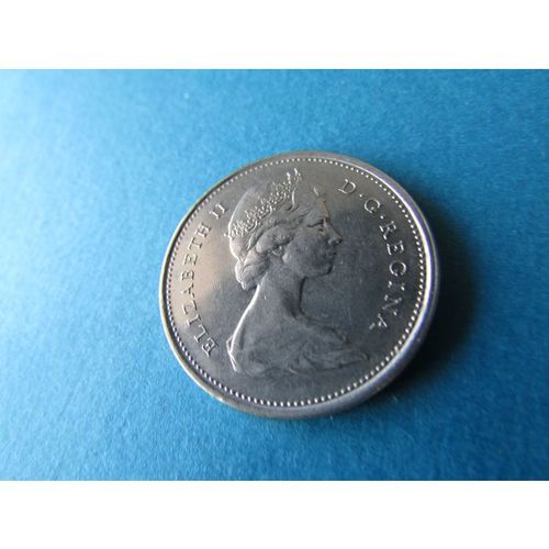 1972 QUEEN ELIZABETH II CANADA TWENTY FIVE CENTS FREE POST. S