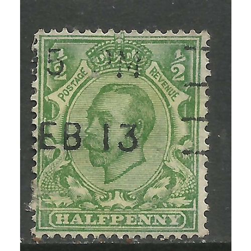 GB 1912 KGV 1/2d Green wmk 103 ( H210 )