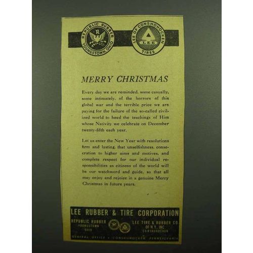 1943 Lee Rubber & Tire Ad - Merry Christmas