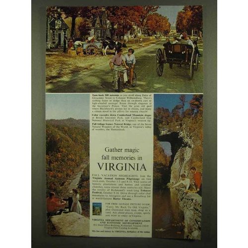 1965 Virginia Tourism Ad - Gather Magic Fall Memories