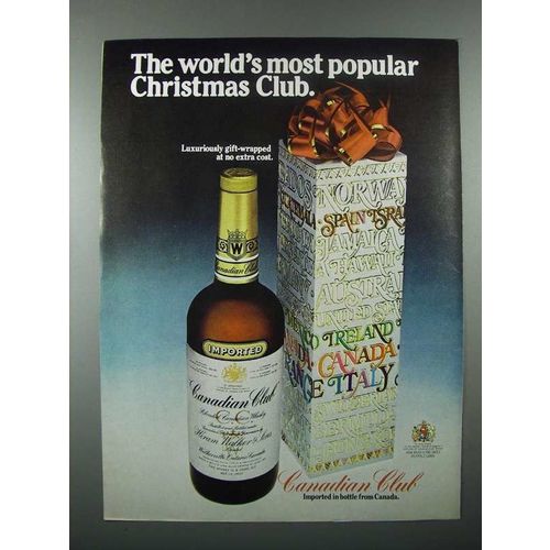 1976 Canadian Club Whisky Ad - Popular Christmas Club