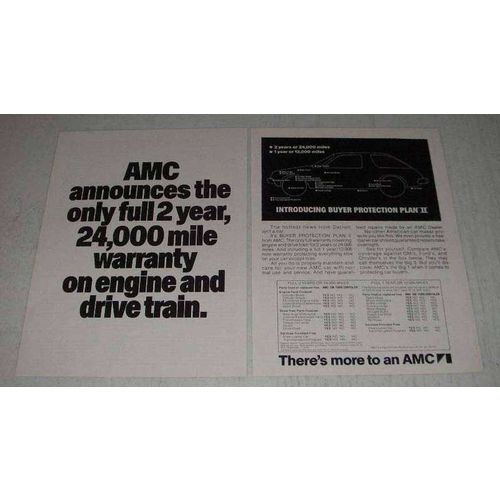 1976 AMC American Motors Ad - 24,000 Mile Warranty