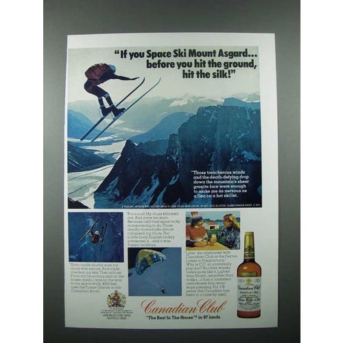 1976 Canadian Club Whisky Ad - Space Ski