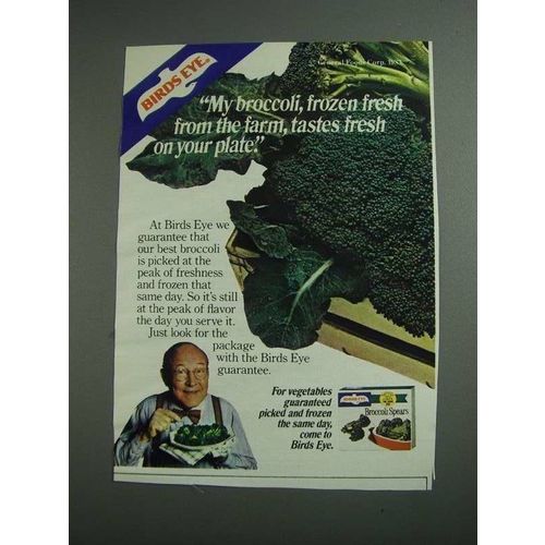 1984 Birds Eye Broccoli Spears Ad - From the Farm