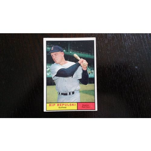 1961 Topps Card # 128 Rip Repulski Very Good (3) Boston Red Sox
