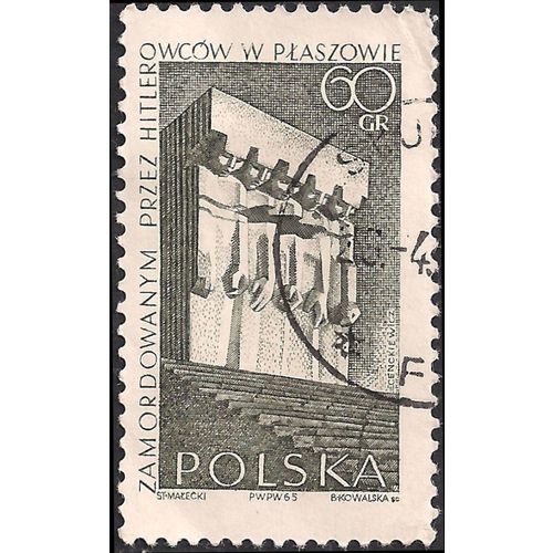 POLAND, Monument in Krakow-Plaszow, green 1965, 60 Gr