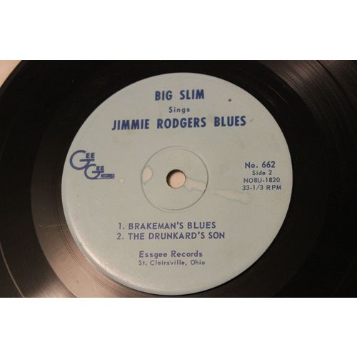Big Slim EP with 5 songs-BIG SLIM SINGS JIMMIE RODGERS BLUES
