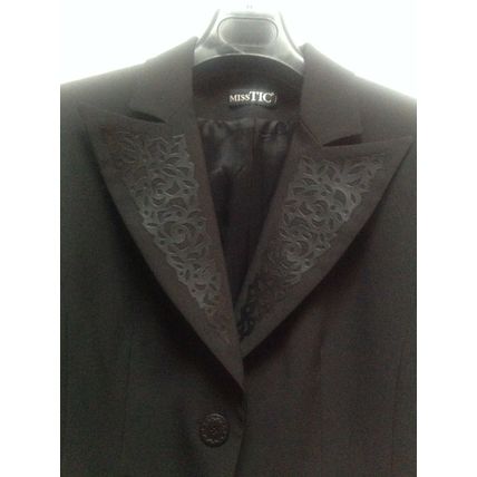 Miss Tic Black Smart Women's Jacket EU 40 New