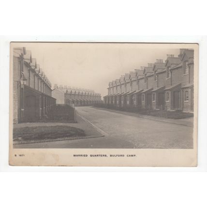 Married Quarters Bulford Military Camp Postcard Wiltshire