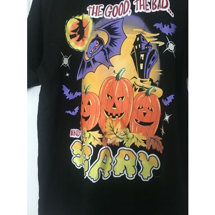 HALLOWEEN Adult Graphic Print Short Sleeve Shirt Crew Neck Size Large