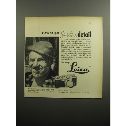 1951 Leica IIIf Camera Ad - How to get hair-line detail