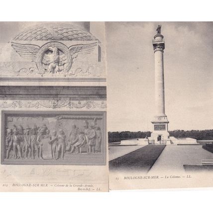 Boulogne Sur Mer Colonne de la Grande Armee 1er Legion D'Honneur 2x French Postc