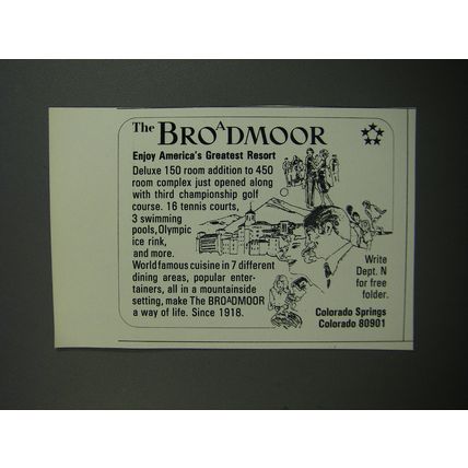 1976 The Broadmoor Resort Advertisement - Enjoy America's Greatest Resort