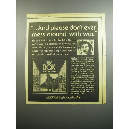 1974 Nash Publishing Book Advertisement - The Box by Kendrew Lascelles