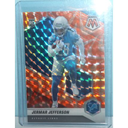 2021 Panini Mosaic JERMAR JEFFERSON (Lions) Prizm Reactive Orange RC #375