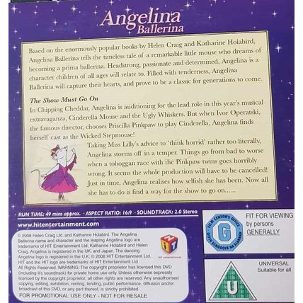 Angelina Ballerina DVD Promo The Sun The Show Must Go On Childrens Kids