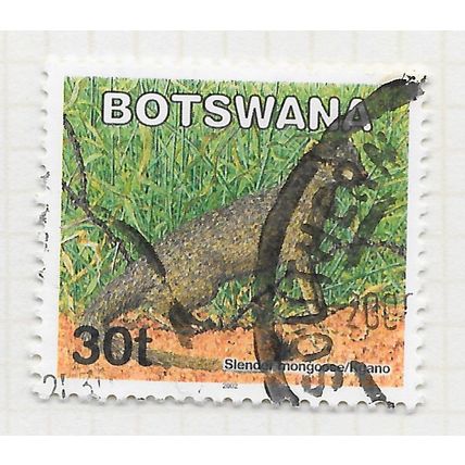 BOTSWANA 2002 MAMMALS ANIMALS USED 30t SLENDER MONGOOSE