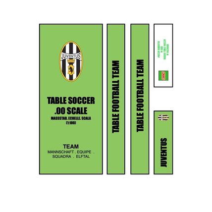 Table Football Subbuteo Box Label Juventus (ITA) 2014 away