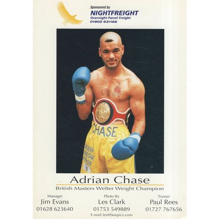 Adrian Chase British Boxing Champion Rare Media Publicity Photo Card