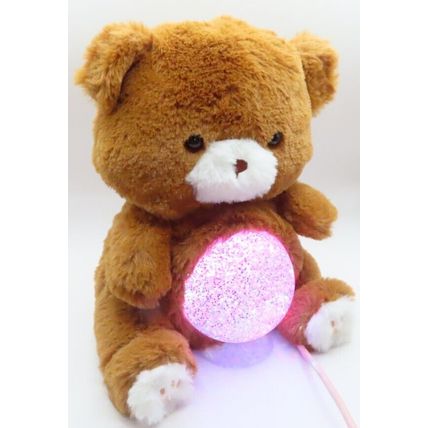 Brown Teddy RGB Colour Changing LED Glitter Light Tummy 22 CM Night Light Gift
