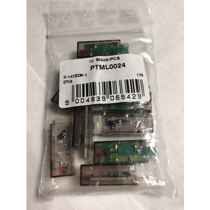 LOT 10 EM18 6/24 V DC TE CONNECTIVITY PTML0024 RED LED RELAY MODULES 6/24V DC,EN