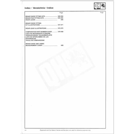Quinton Hazell Disc Pads And Brake Shoes Parts Catalogue QH10 1997 1998 PDF