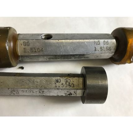 lot THE PIPE MACHINERY GO NO GO PLUG GAGE NOGO 1.5060 1.5104 1.5156,AC