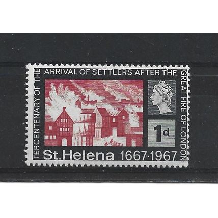 St Helena.SG214 1d Fire of London.Mounted Mint.May24